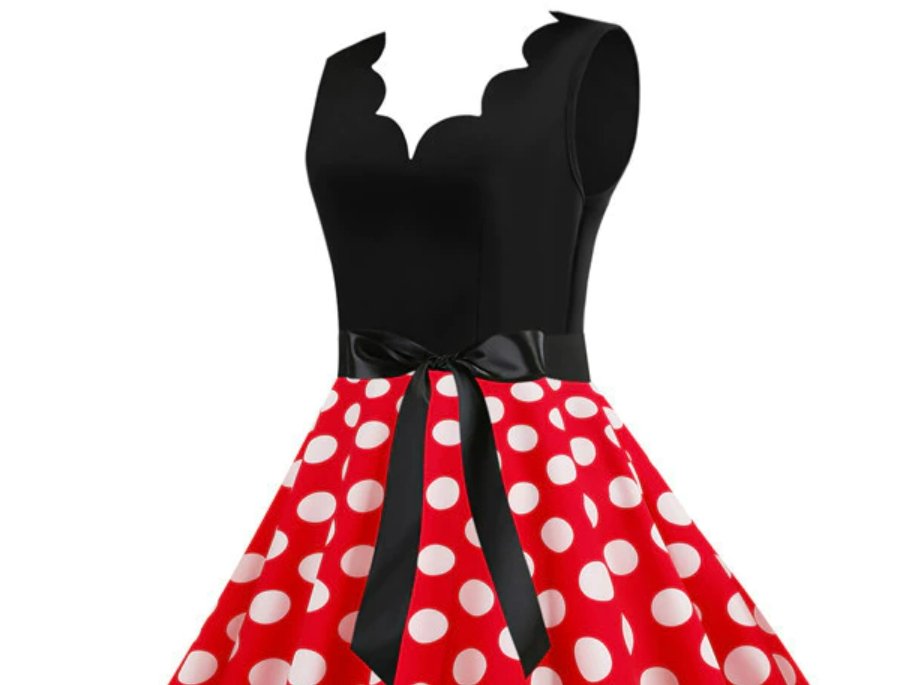 Robe Vintage Femme Pas Cher Rouge Pois - Louise Vintage