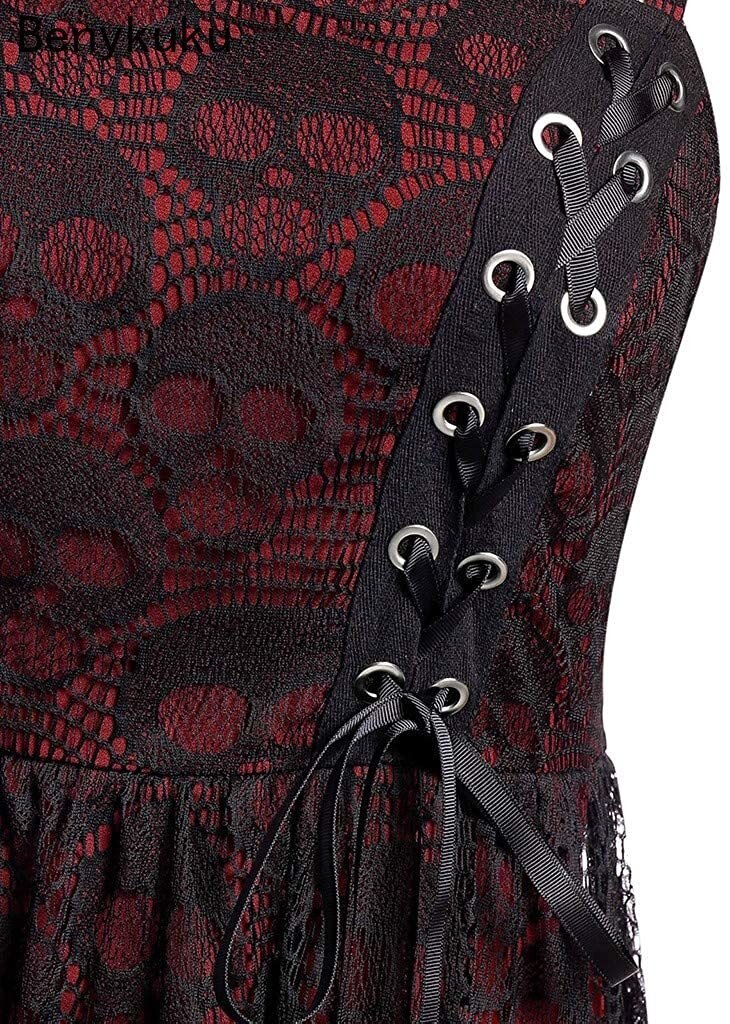 Robe Vintage Gothique Bordeaux - Louise Vintage