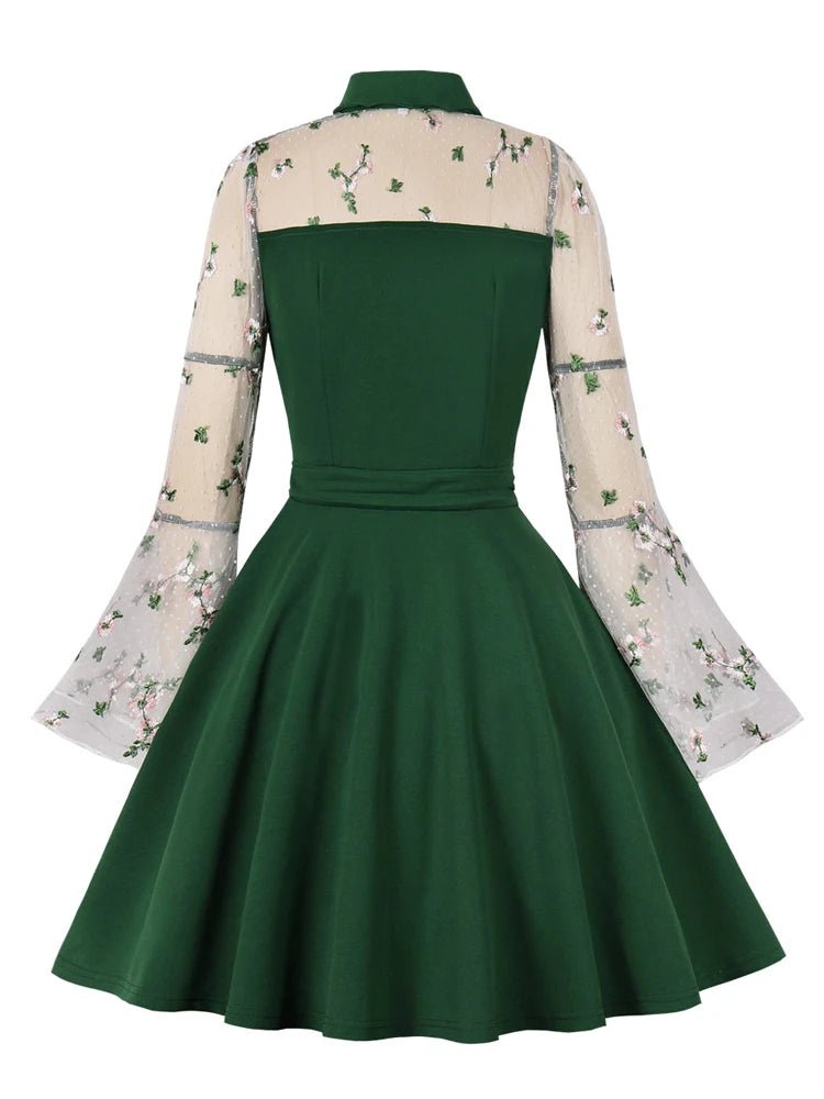 Robe Vintage Grande Taille 50s fleurs - Louise Vintage