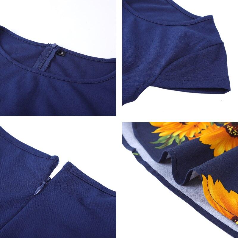Robe Vintage Grande Taille Années 50 Tournesol - Louise Vintage