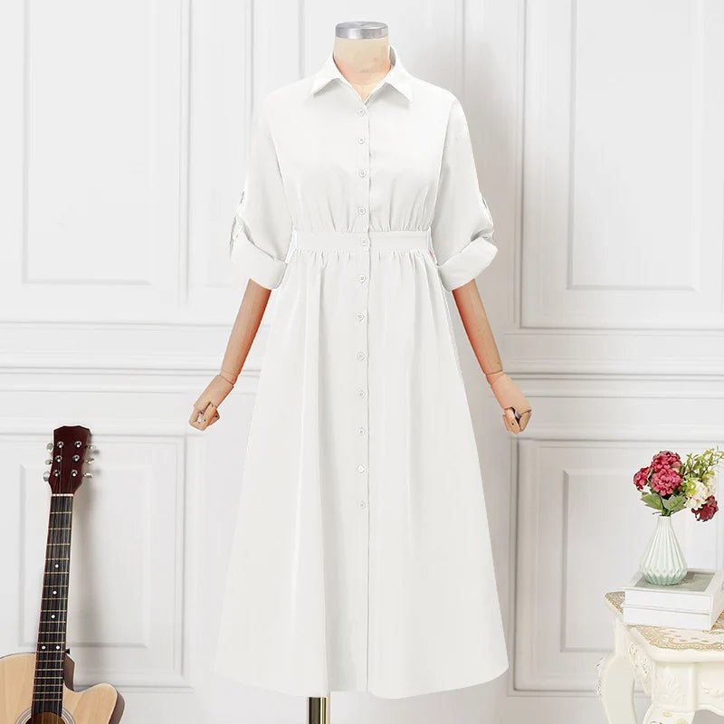 Robe Vintage Grande Taille Blanche - Louise Vintage
