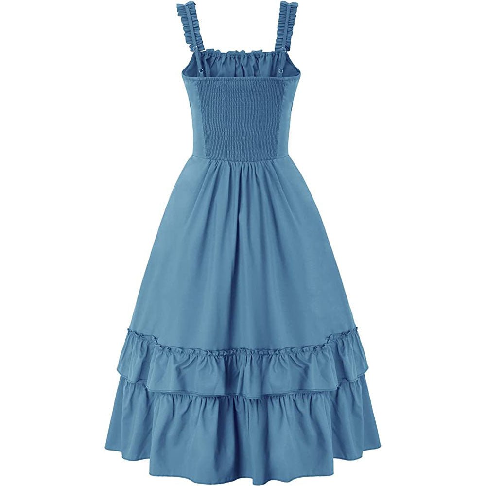 Robe Vintage Grande Taille Broderie Bleu - Louise Vintage