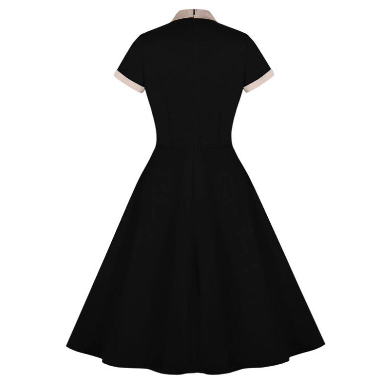 Robe Vintage Grande Taille Chic Noir - Louise Vintage