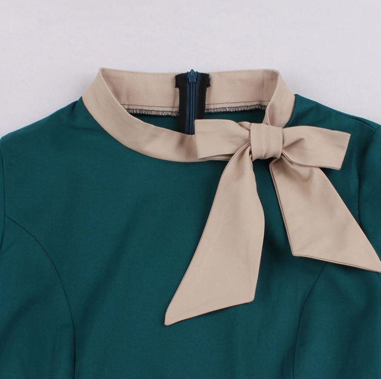 Robe Vintage Grande Taille Chic Turquoise - Louise Vintage