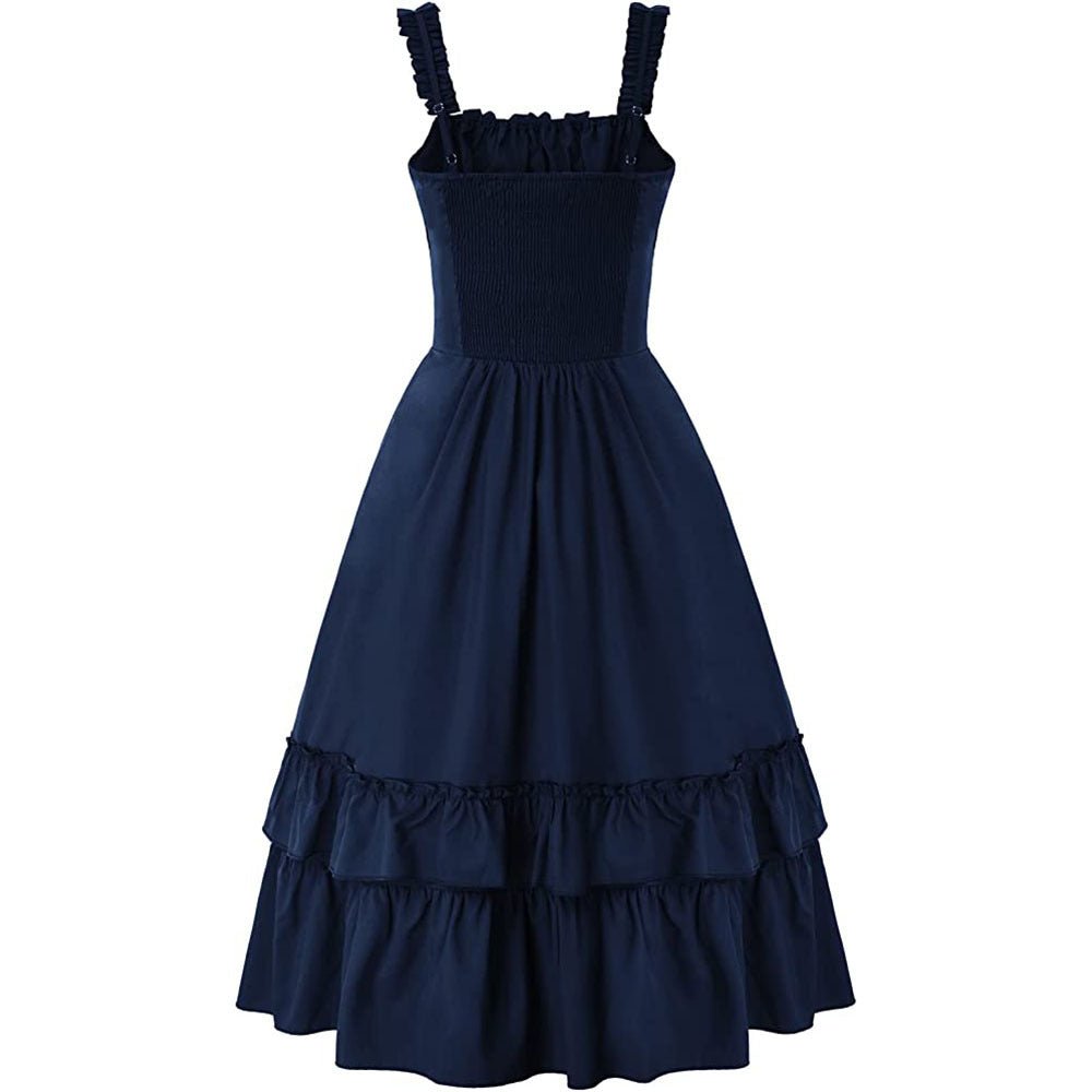 Robe Vintage Grande Taille Col Chic Marine - Louise Vintage