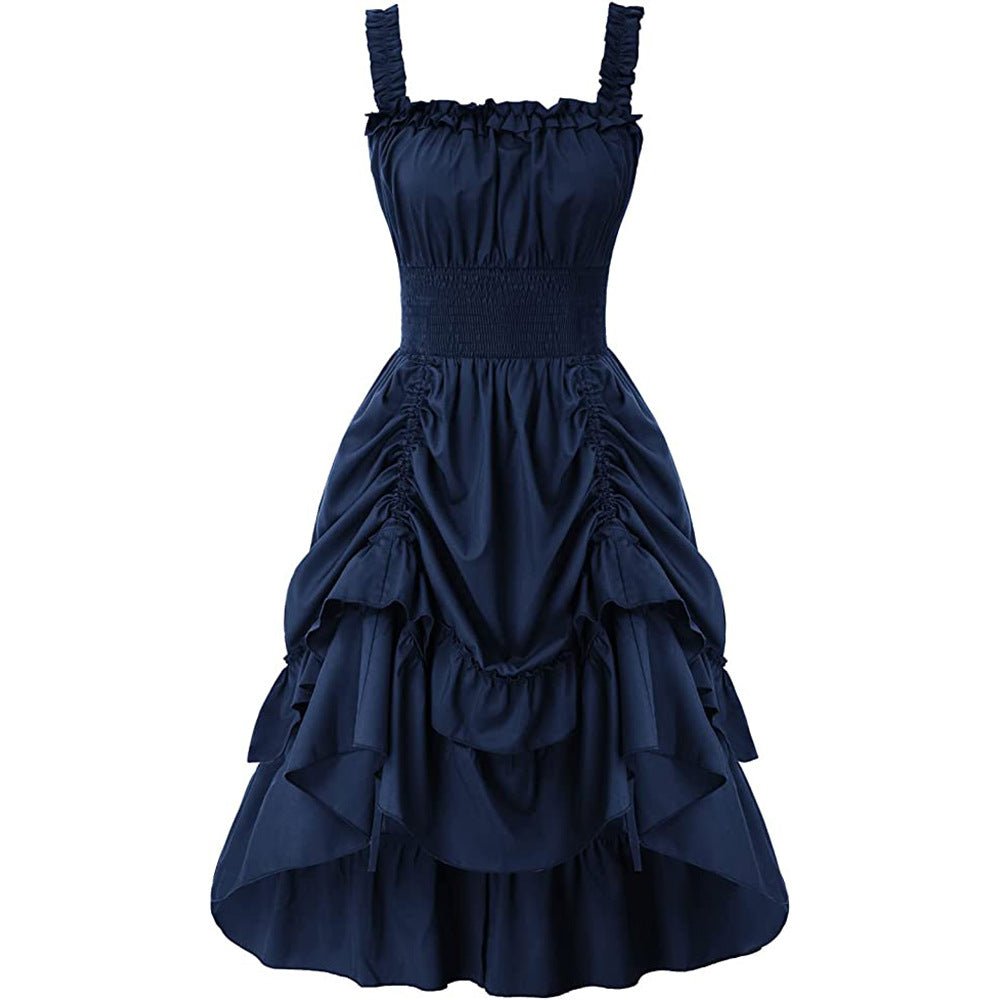 Robe Vintage Grande Taille Col Chic Marine - Louise Vintage