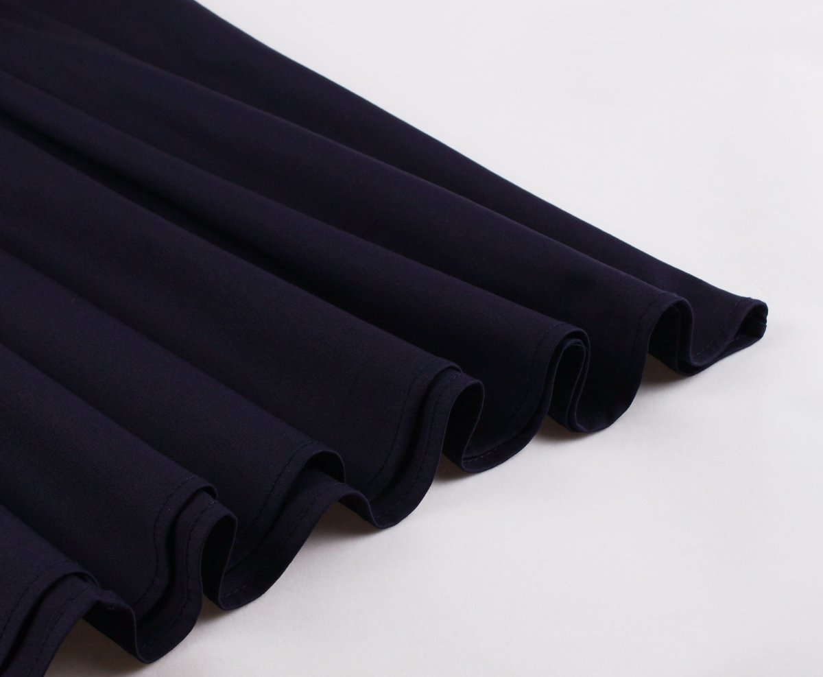 Robe Vintage Grande Taille Col V Marine - Louise Vintage