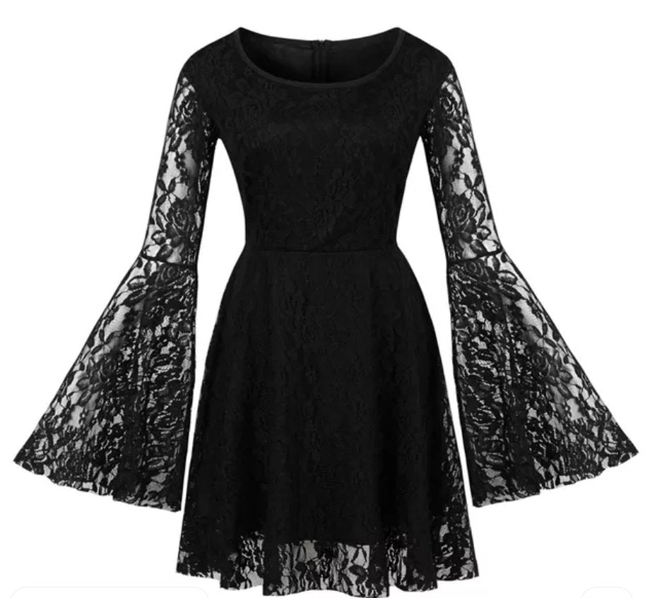 Robe Vintage Grande Taille Dentelle Noir - Louise Vintage