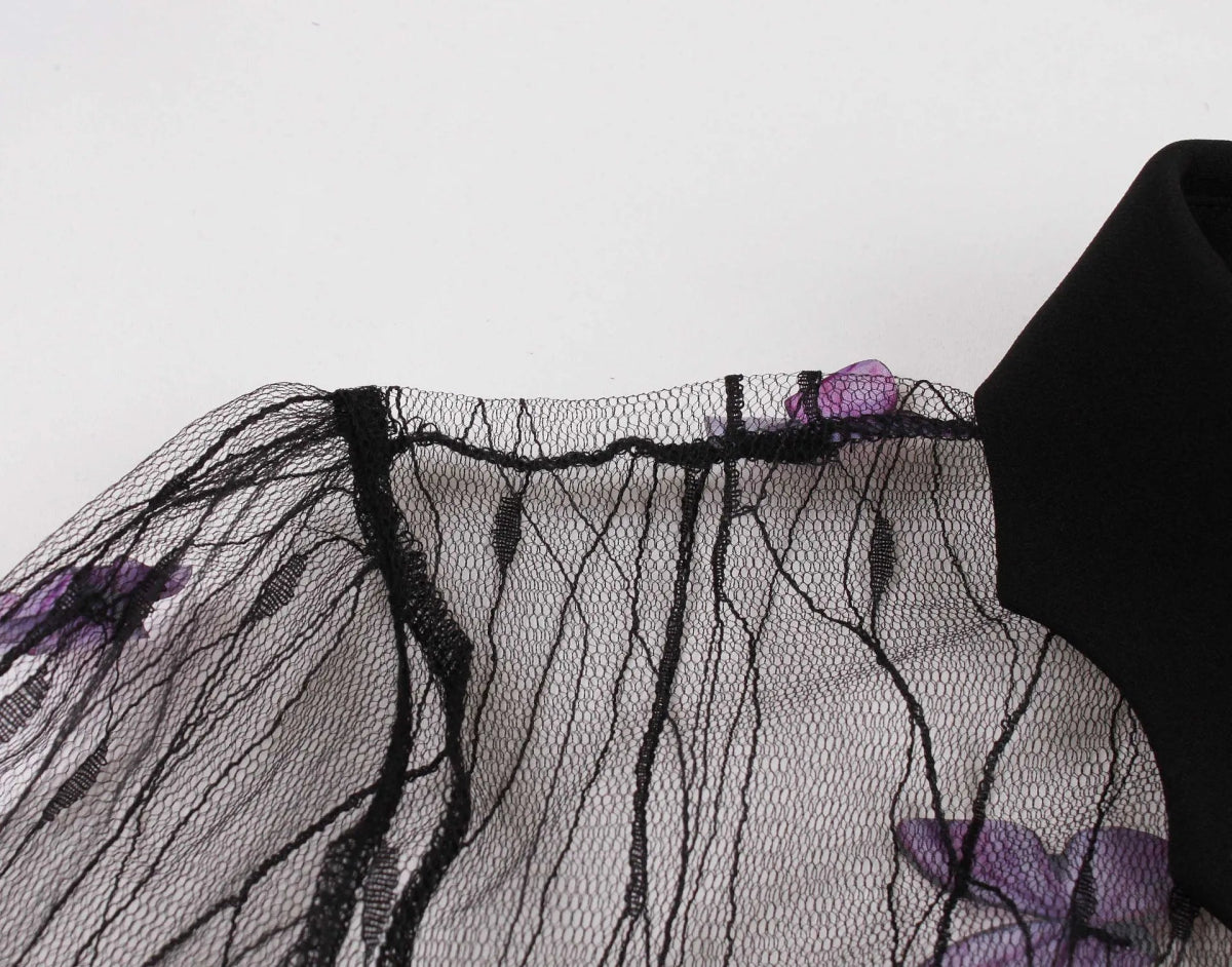 Robe Vintage Grande Taille Dentelle Rockabilly Violet - Louise Vintage