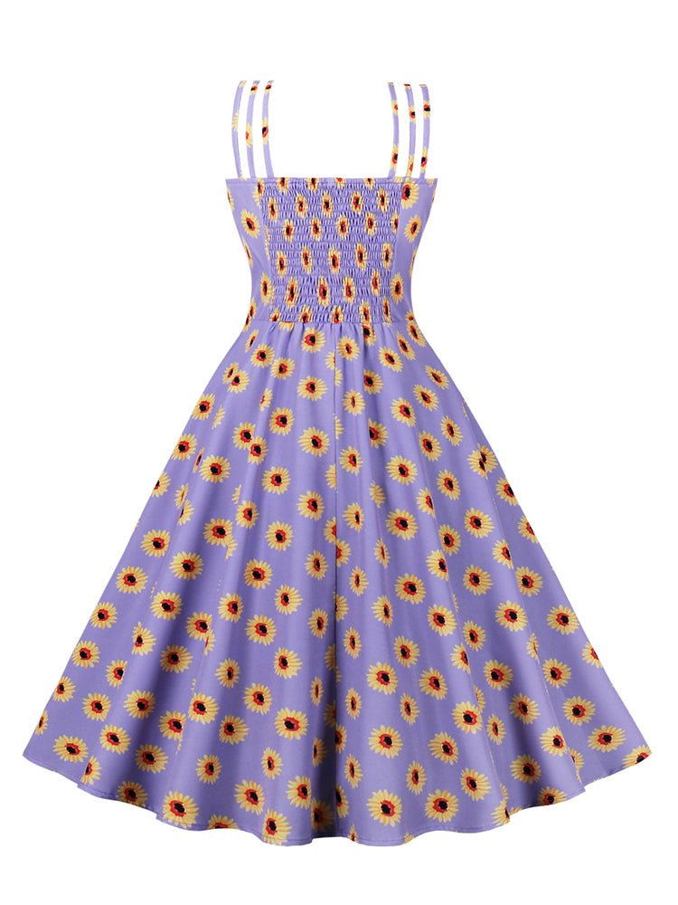 Robe Vintage Grande Taille Fleurs - Louise Vintage