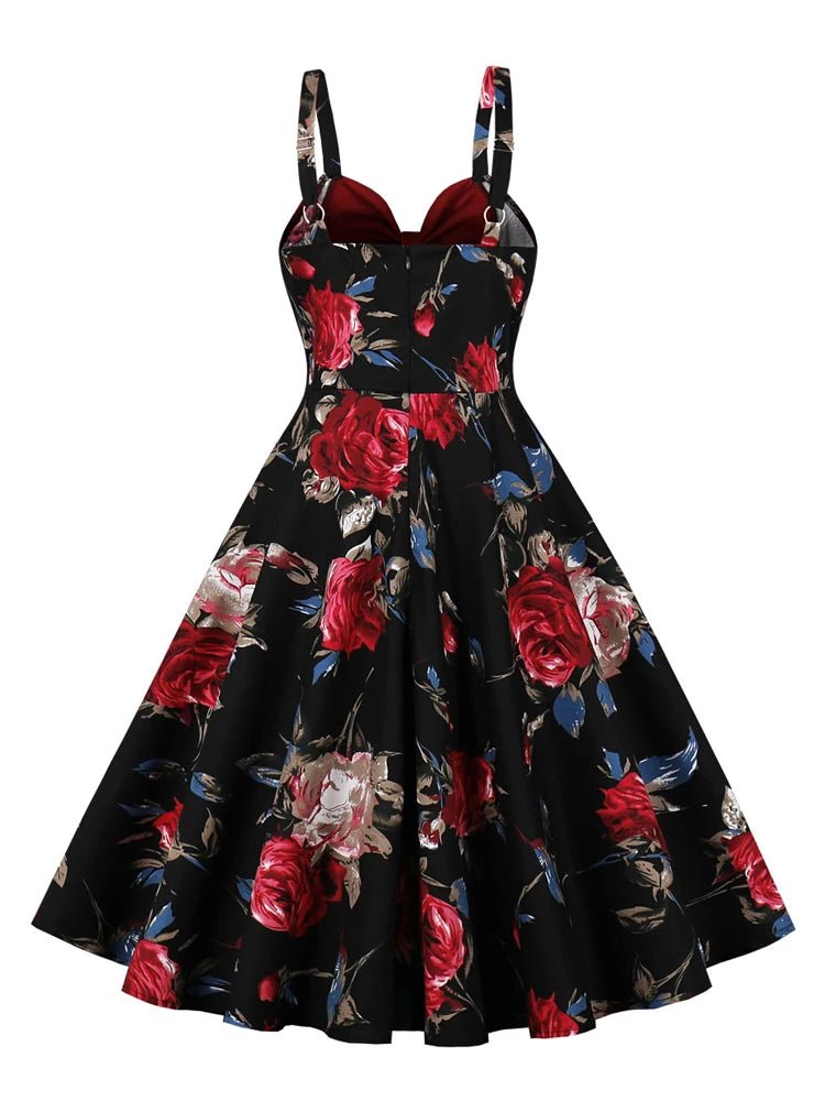 Robe Vintage Grande Taille Haute Rose - Louise Vintage