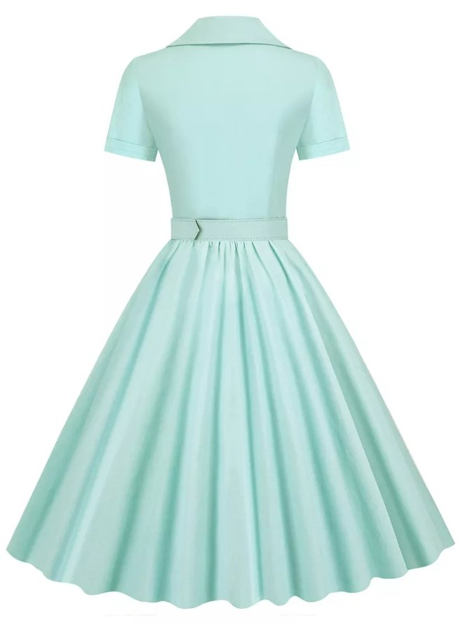 Robe Vintage Grande Taille Haute Turquoise - Louise Vintage