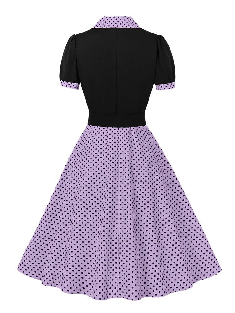 Robe Vintage Grande Taille Haute Violet - Louise Vintage