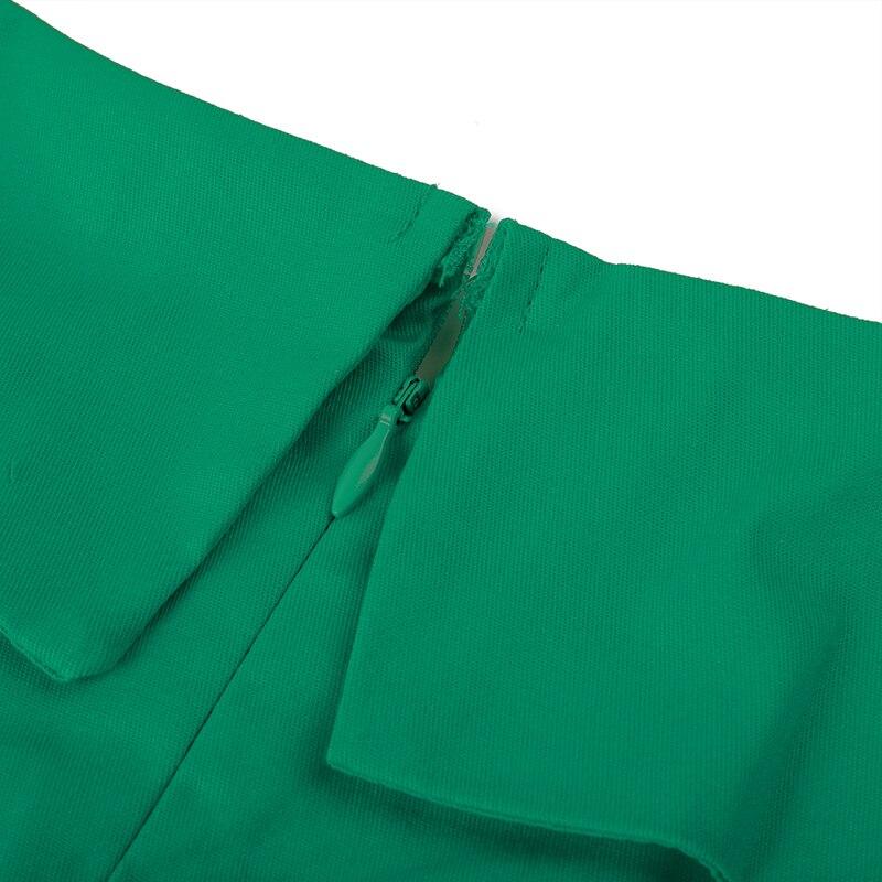 Robe Vintage Grande Taille Hiver Verte - Louise Vintage