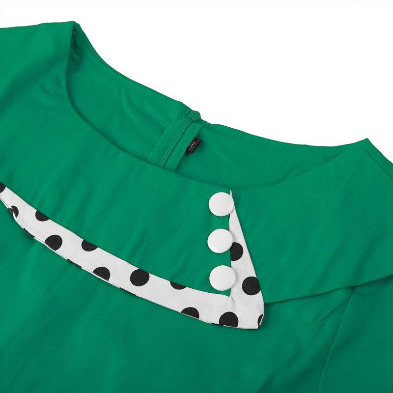 Robe Vintage Grande Taille Hiver Verte - Louise Vintage