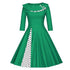 Robe Vintage Grande Taille Hiver Verte - Louise Vintage