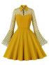 Robe Vintage Grande Taille Jaune - Louise Vintage