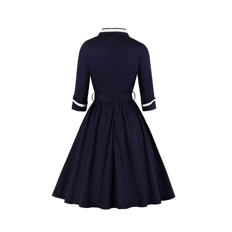 Robe Vintage Grande Taille Navy - Louise Vintage