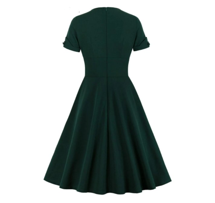 Robe Vintage Grande Taille pas cher vert - Louise Vintage