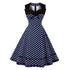 Robe Vintage Grande Taille Rétro Marine - Louise Vintage