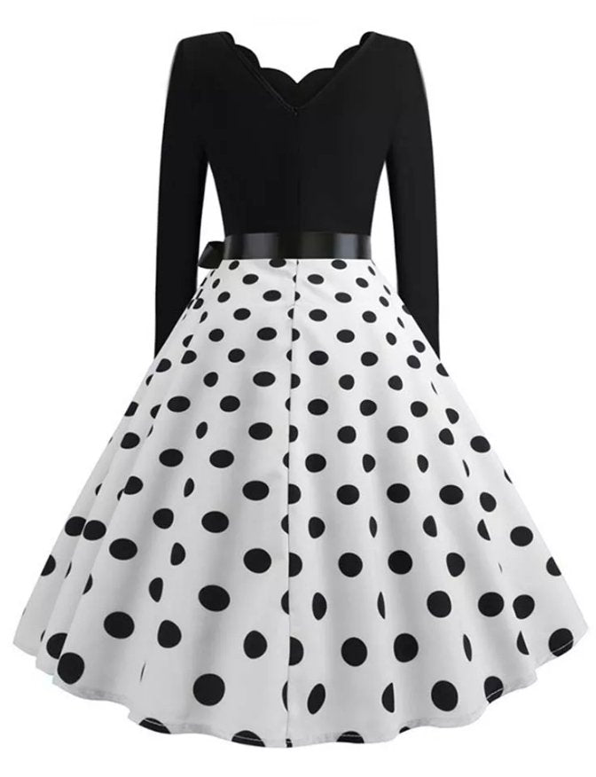 Robe Vintage Grande Taille Rockabilly Noir - Louise Vintage