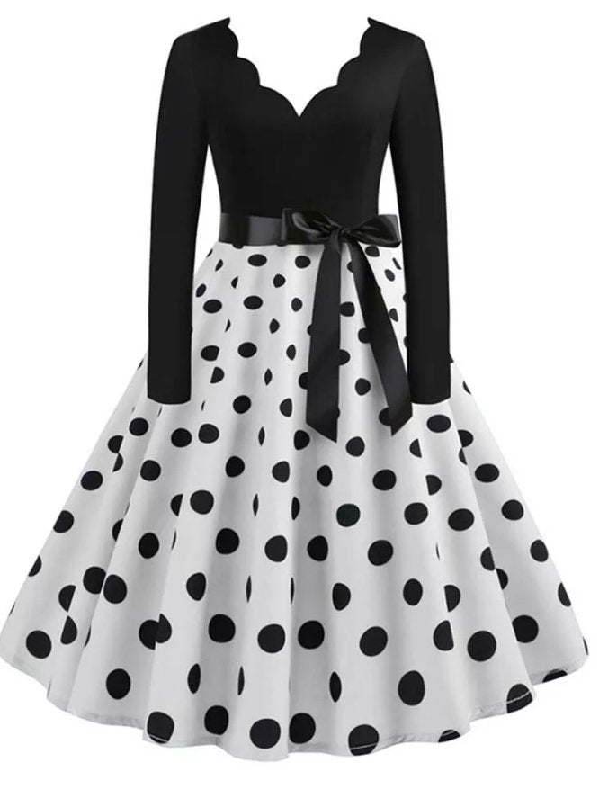 Robe Vintage Grande Taille Rockabilly Noir - Louise Vintage