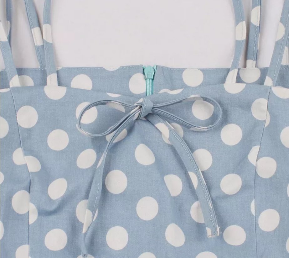 Robe Vintage Grande Taille Sexy Bleu - Louise Vintage