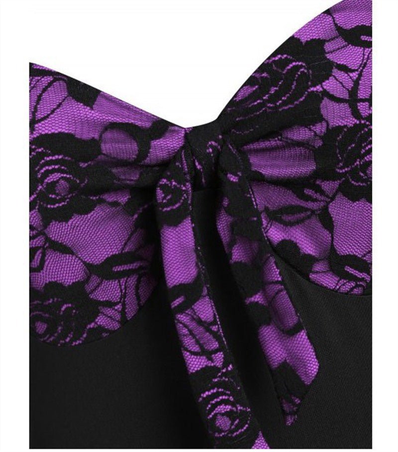 Robe Vintage Grande Taille Sexy Violet - Louise Vintage