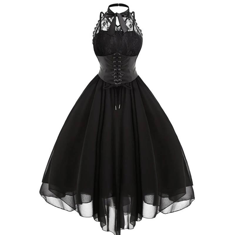 Robe Vintage Grande Taille Steampunk Noir - Louise Vintage