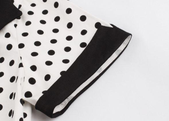 Robe Vintage Grande Taille Swing Noir Blanc - Louise Vintage