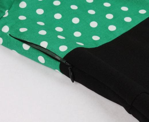Robe Vintage Grande Taille Swing Vert Noir - Louise Vintage