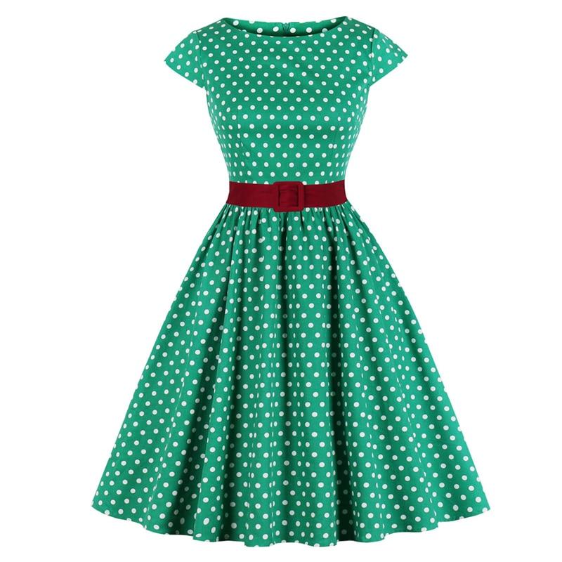 Robe Vintage Grande Taille Vert Ceinture - Louise Vintage