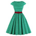Robe Vintage Grande Taille Vert Ceinture - Louise Vintage