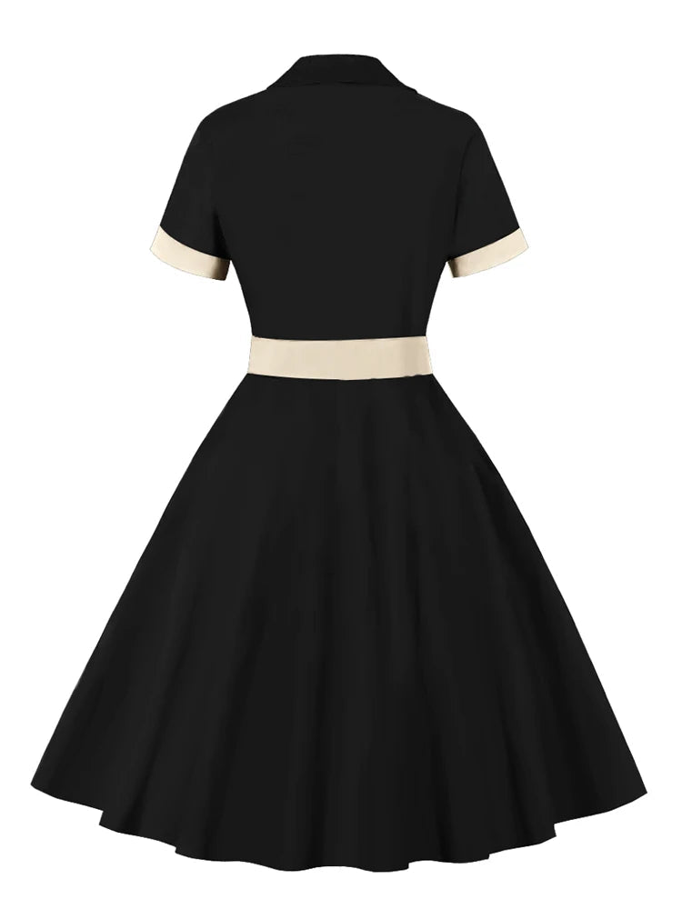 Robe Vintage Hepburn Noir - Louise Vintage