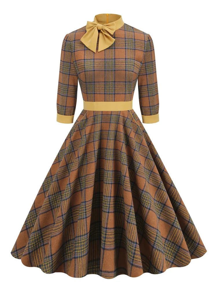 Robe Vintage Hiver Carreaux