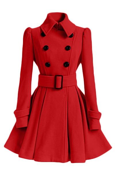 Robe Vintage Hiver Laine Rouge - Louise Vintage