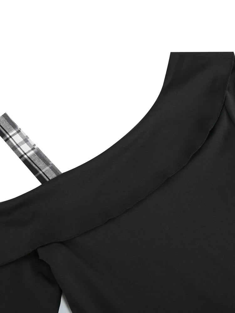 Robe Vintage Hiver Noir et Blanc - Louise Vintage