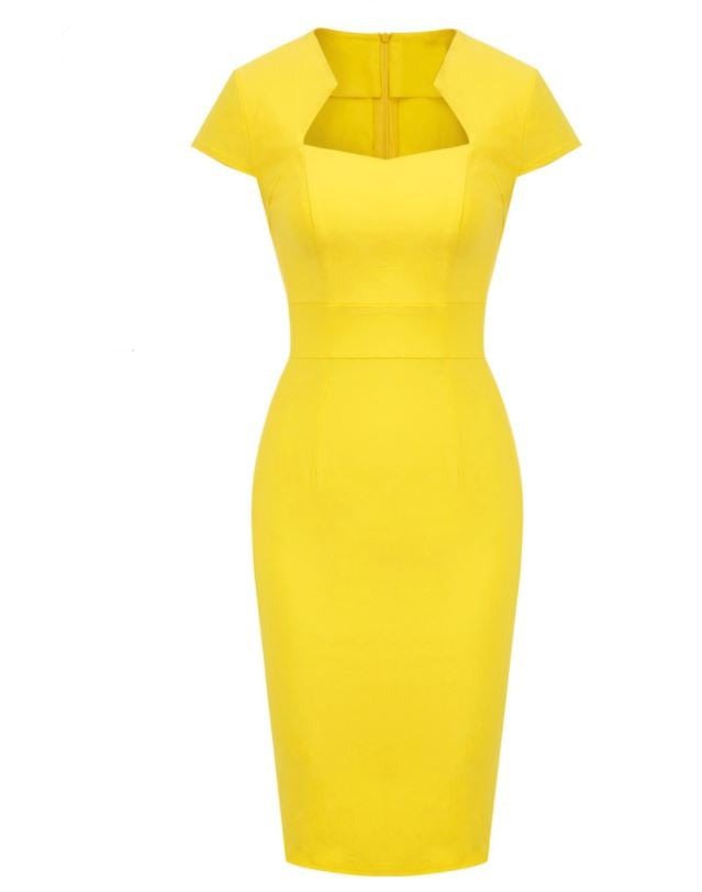 Robe Vintage Jour Jaune - Louise Vintage