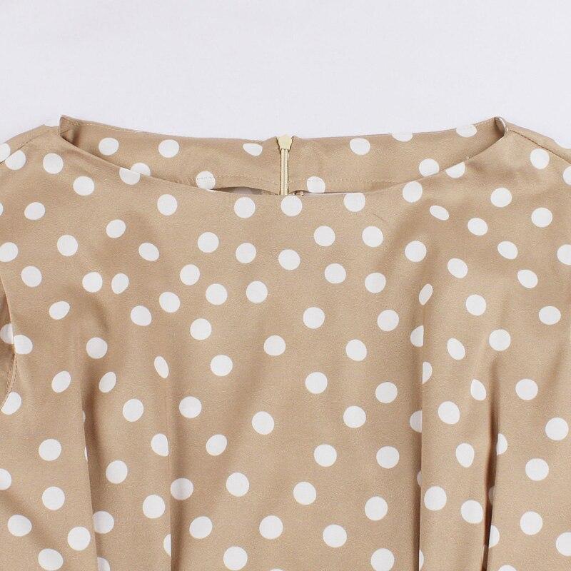 Robe Vintage Kaki Pois - Louise Vintage