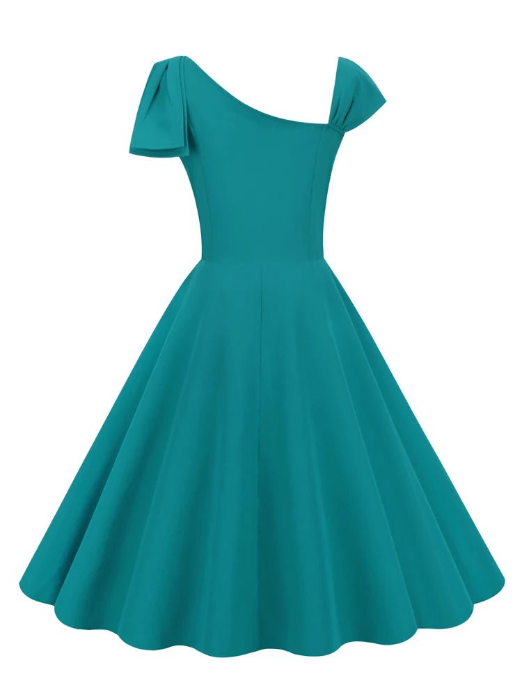 Robe Vintage Leopard Bleu - Louise Vintage