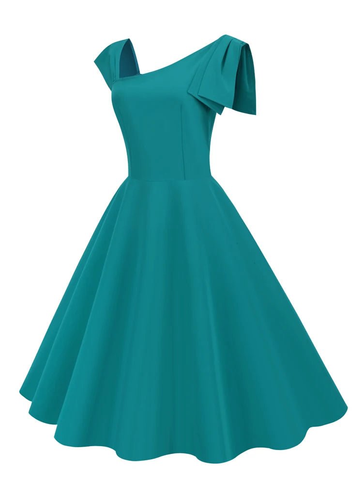 Robe Vintage Leopard Bleu - Louise Vintage