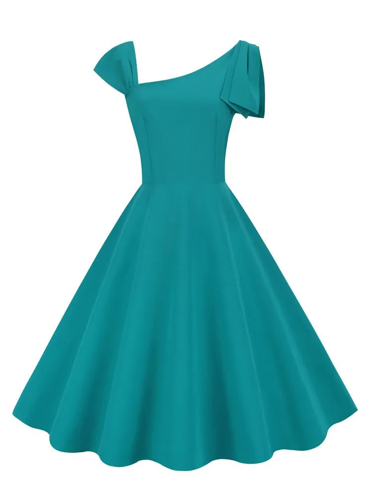 Robe Vintage Leopard Bleu - Louise Vintage