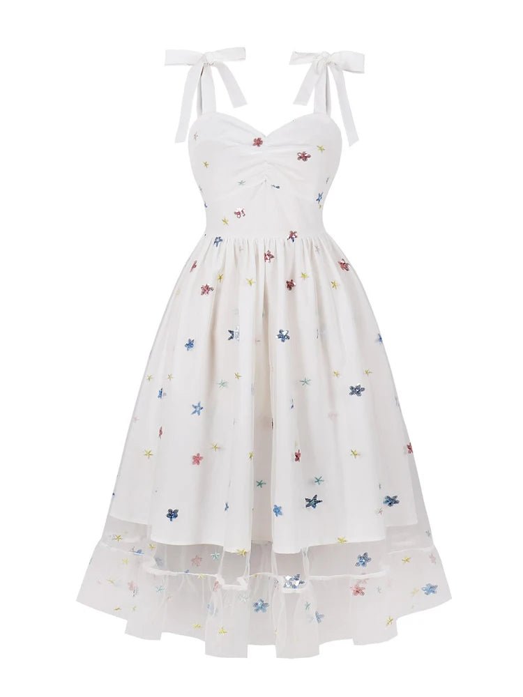 Robe Vintage Longue 50s Blanche - Louise Vintage