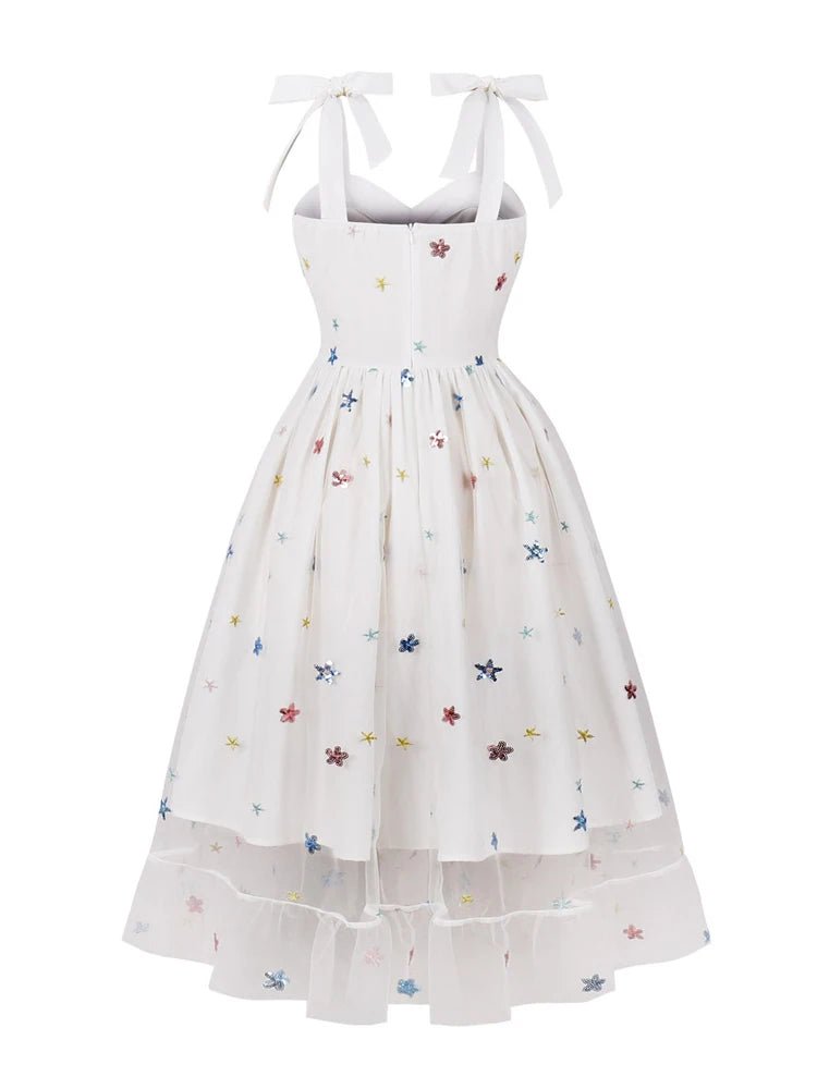 Robe Vintage Longue 50s Blanche - Louise Vintage