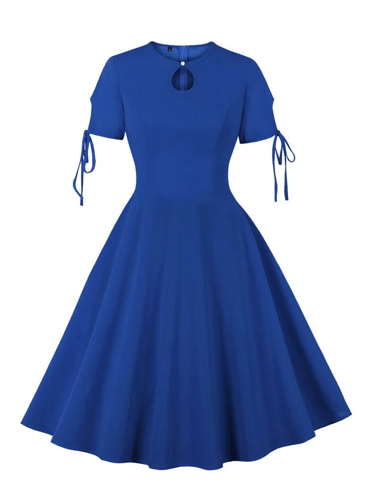 Robe Vintage Longue 50s Bleue - Louise Vintage