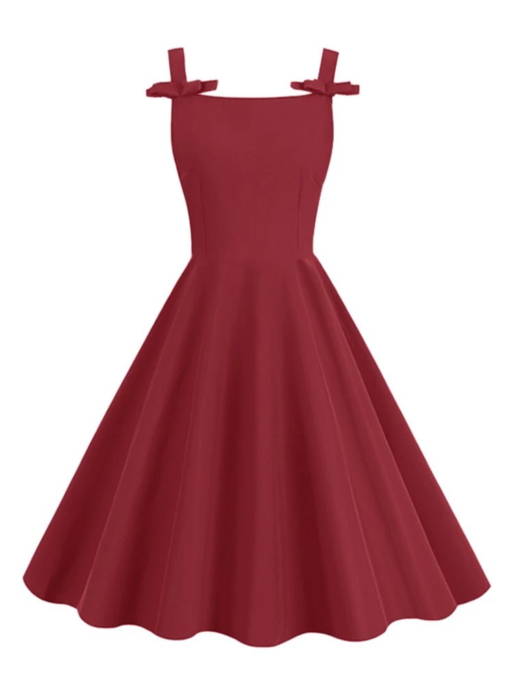 Robe Vintage Longue 50s Bordeaux - Louise Vintage