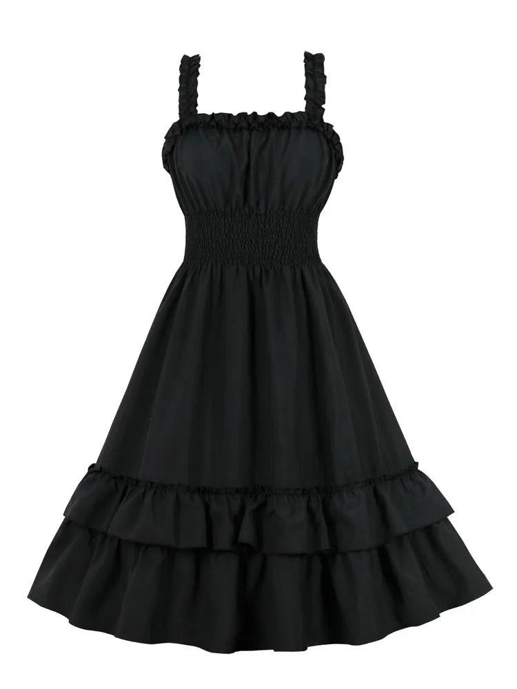 Robe Vintage Longue 50s Noire - Louise Vintage
