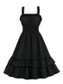 Robe Vintage Longue 50s Noire - Louise Vintage