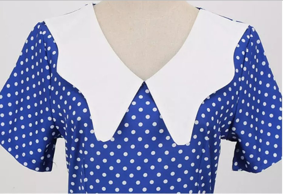 Robe Vintage Mariage Bleu Marine - Louise Vintage