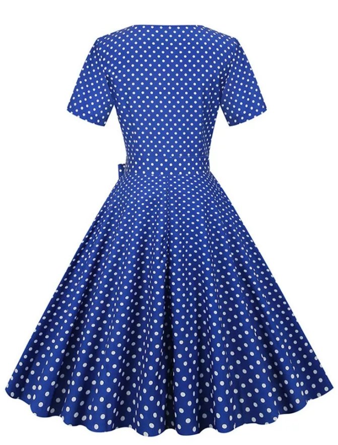 Robe Vintage Mariage Bleu Marine - Louise Vintage